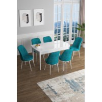 Комплект для столовой Hanah Home Han White Turquoise