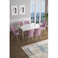 Комплект для столовой Hanah Home Han White Pink