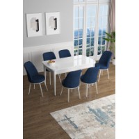 Комплект для столовой Hanah Home Han White Navy Blue
