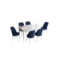 Комплект для столовой Hanah Home Han White Navy Blue фото №2 — интернет-магазин Desire.md