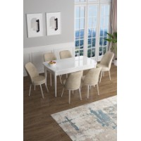 Комплект для столовой Hanah Home Han White Cream