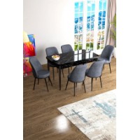 Комплект для столовой Hanah Home Han Black Marble Fume