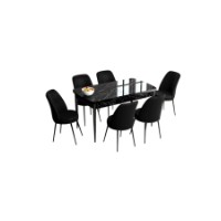 Комплект для столовой Hanah Home Han Black Marble Black фото №2 — интернет-магазин Desire.md