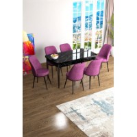 Комплект для столовой Hanah Home Han Black Marble Purple