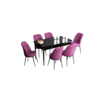 Комплект для столовой Hanah Home Han Black Marble Purple фото №2 — интернет-магазин Desire.md