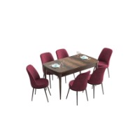 Комплект для столовой Hanah Home Han Baroque Burgundy фото №2 — интернет-магазин Desire.md