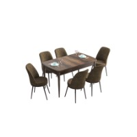 Комплект для столовой Hanah Home Han Baroque Brown фото №2 — интернет-магазин Desire.md