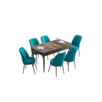Комплект для столовой Hanah Home Han Baroque Turquoise фото №2 — интернет-магазин Desire.md