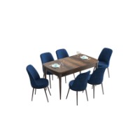 Комплект для столовой Hanah Home Han Baroque Navy Blue фото №2 — интернет-магазин Desire.md