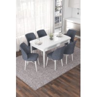 Комплект для столовой Hanah Home Nef White Fume