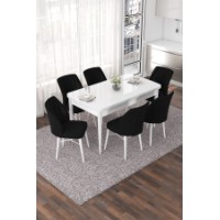 Комплект для столовой Hanah Home Nef White Black