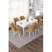 Комплект для столовой Hanah Home Nef White Cappuccino