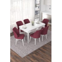 Комплект для столовой Hanah Home Nef White Burgundy
