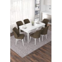 Комплект для столовой Hanah Home Nef White Brown