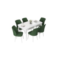 Комплект для столовой Hanah Home Nef White Khaki фото №2 — интернет-магазин Desire.md