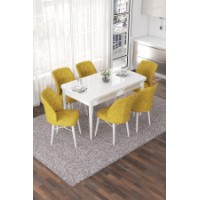 Комплект для столовой Hanah Home Nef White Mustard