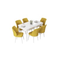 Комплект для столовой Hanah Home Nef White Mustard фото №2 — интернет-магазин Desire.md