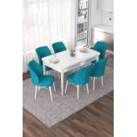 Комплект для столовой Hanah Home Nef White Turquoise