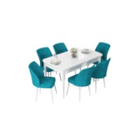 Комплект для столовой Hanah Home Nef White Turquoise фото №2 — интернет-магазин Desire.md