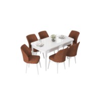 Комплект для столовой Hanah Home Nef White Tile Red фото №2 — интернет-магазин Desire.md