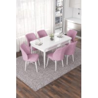 Комплект для столовой Hanah Home Nef White Pink
