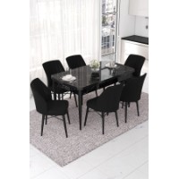 Комплект для столовой Hanah Home Nef Black Marble Black
