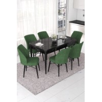 Комплект для столовой Hanah Home Nef Black Marble Khaki