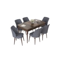 Комплект для столовой Hanah Home Nef Baroque Fume фото №2 — интернет-магазин Desire.md