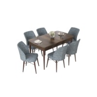 Комплект для столовой Hanah Home Nef Baroque Grey фото №2 — интернет-магазин Desire.md