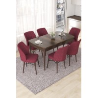 Комплект для столовой Hanah Home Nef Baroque Burgundy