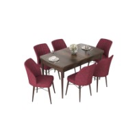 Комплект для столовой Hanah Home Nef Baroque Burgundy фото №2 — интернет-магазин Desire.md