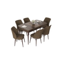 Комплект для столовой Hanah Home Nef Baroque Brown фото №2 — интернет-магазин Desire.md