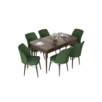 Комплект для столовой Hanah Home Nef Baroque Khaki фото №2 — интернет-магазин Desire.md