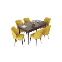 Комплект для столовой Hanah Home Nef Baroque Mustard фото №2 — интернет-магазин Desire.md