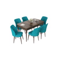 Комплект для столовой Hanah Home Nef Baroque Turquoise фото №2 — интернет-магазин Desire.md