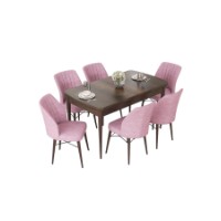 Комплект для столовой Hanah Home Nef Baroque Pink фото №2 — интернет-магазин Desire.md