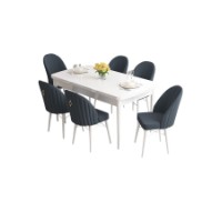 Set mobilă pentru bucătărie Hanah Home Roz White Anthracite imaginea #2 — magazin online Desire.md