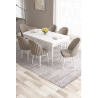 Комплект для столовой Hanah Home Roz White Cappuccino