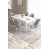 Комплект для столовой Hanah Home Roz White Grey