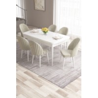 Комплект для столовой Hanah Home Roz White Cream