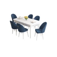 Комплект для столовой Hanah Home Roz White Navy Blue фото №2 — интернет-магазин Desire.md