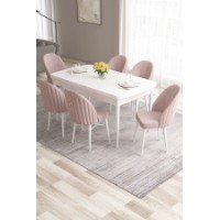 Комплект для столовой Hanah Home Roz White Pink