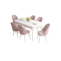 Комплект для столовой Hanah Home Roz White Pink фото №2 — интернет-магазин Desire.md