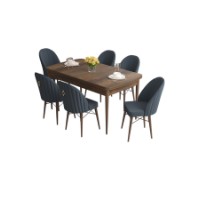 Комплект для столовой Hanah Home Roz Baroque Anthracite фото №2 — интернет-магазин Desire.md
