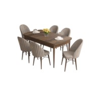 Комплект для столовой Hanah Home Roz Baroque Cappuccino фото №2 — интернет-магазин Desire.md