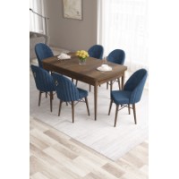 Комплект для столовой Hanah Home Roz Baroque Navy Blue