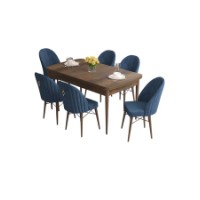 Комплект для столовой Hanah Home Roz Baroque Navy Blue фото №2 — интернет-магазин Desire.md