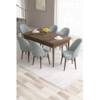 Set mobilă pentru bucătărie Hanah Home Roz Baroque Sea Green