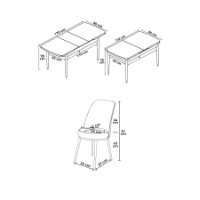 Set mobilă pentru bucătărie Hanah Home Zen White Fume imaginea #3 — magazin online Desire.md
