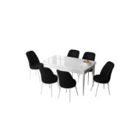Комплект для столовой Hanah Home Zen White Black фото №2 — интернет-магазин Desire.md